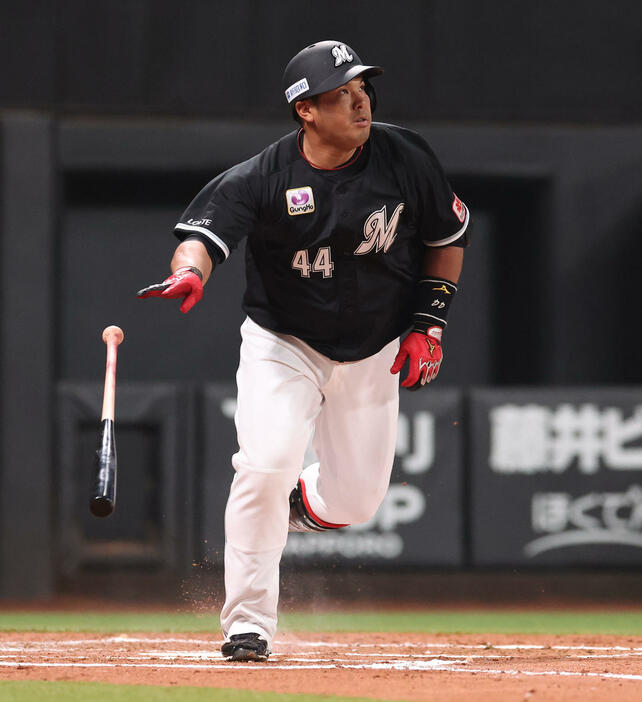 ロッテ井上晴哉（2023年4月19日撮影）