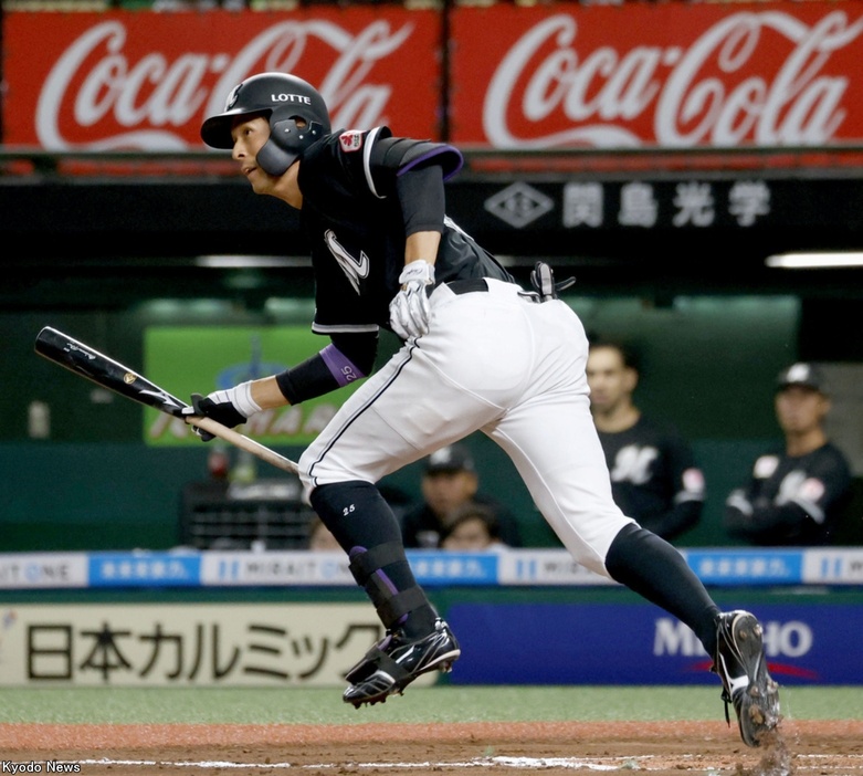 ロッテ・岡大海 (C)Kyodo News