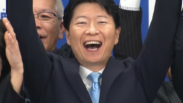 岡山知事選で当選　伊原木隆太さん（無・現）　27日