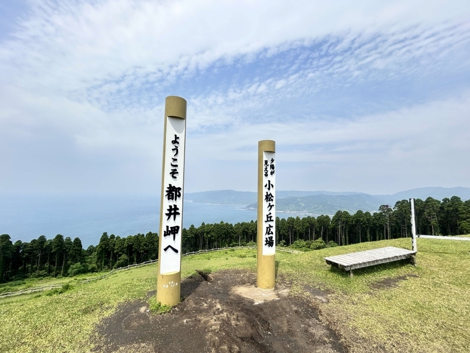 まずは小松ケ丘で記念撮影（串間市提供）