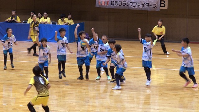 チャンピオントーナメント優勝を決めた味野ドッジボールクラブ　高松源平杯小学生ドッジボール大会　13日