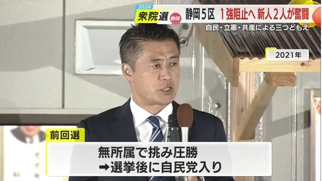 細野豪志 候補（2021年当時）