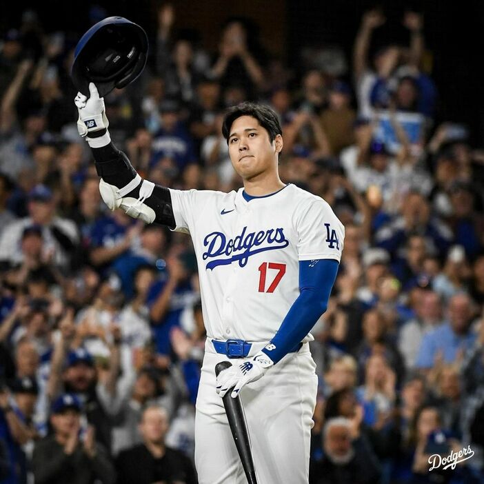 ドジャースの大谷翔平(球団インスタグラムdodgersより)