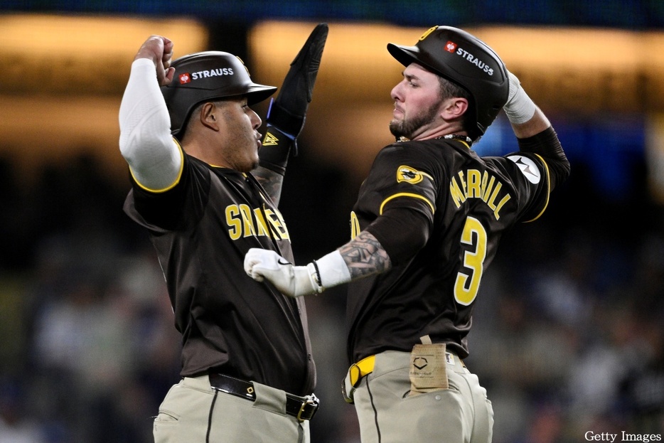 パドレス・マチャド、メリル（写真＝GettyImages）