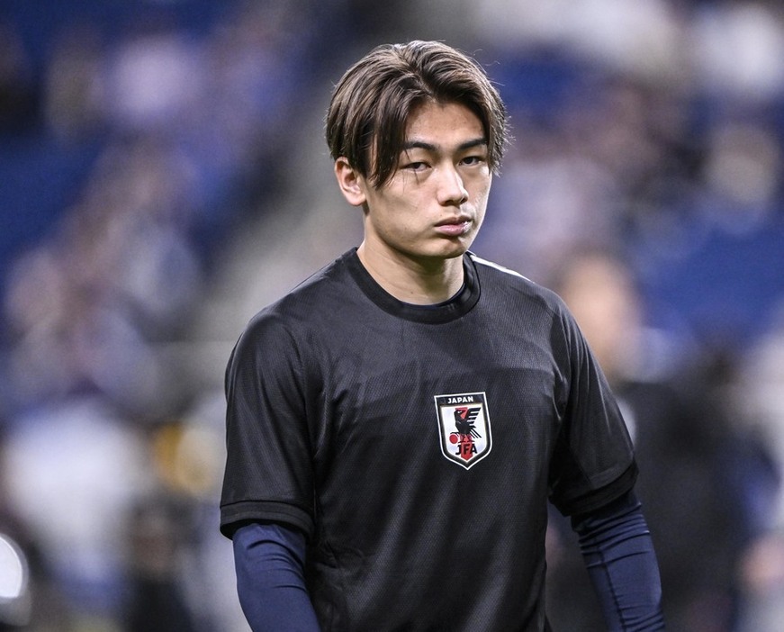 サッカー日本代表の上田綺世　撮影：中地拓也