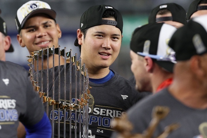 大谷はドジャース加入１年目でWS優勝を成し遂げた。(C)Getty Images