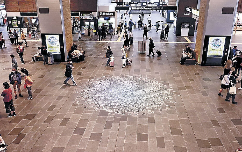 決勝の舞台となる富山駅のコンコース