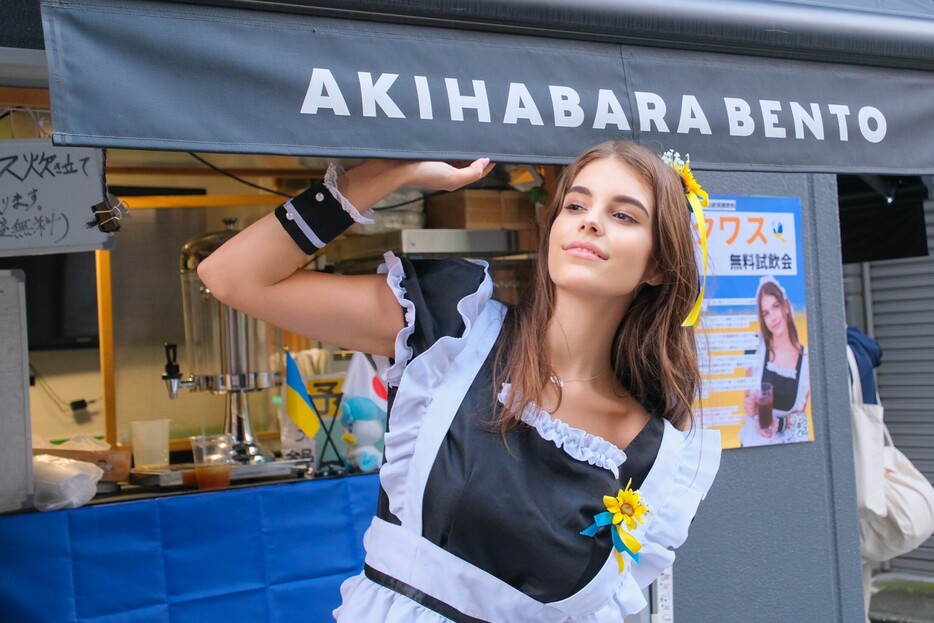 アニャさん　東京都・秋葉原でのクワス試飲会にて　筆者撮影