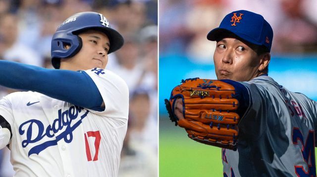 大谷翔平選手と千賀滉大投手(写真：USA TODAY Sports/ロイター/アフロ)(写真：AP/アフロ)