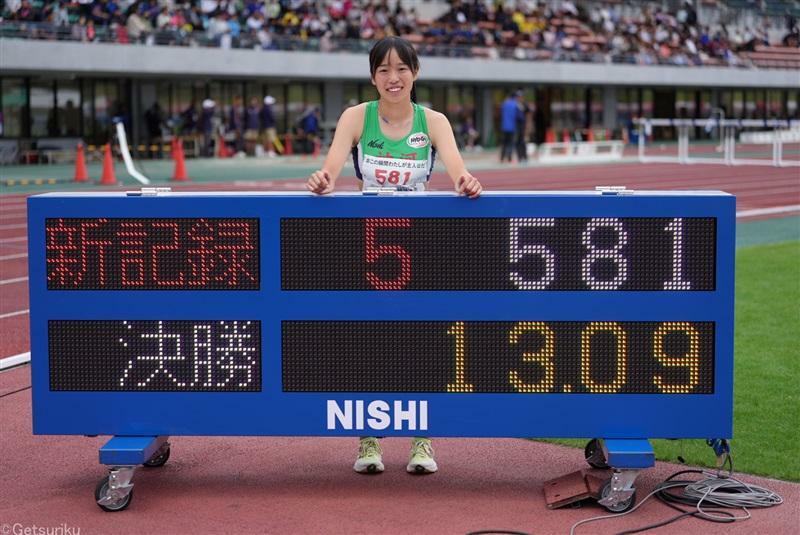 女子100mHで13秒09のU18日本新を樹立した福田花奏