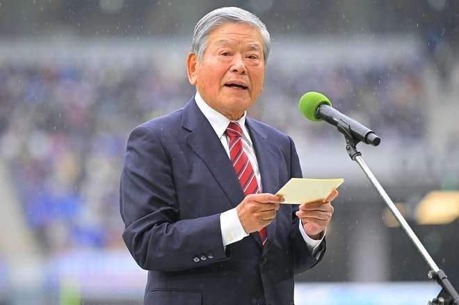 川淵氏が町田への誹謗中傷に言及した。写真：金子拓弥（サッカーダイジェスト写真部）