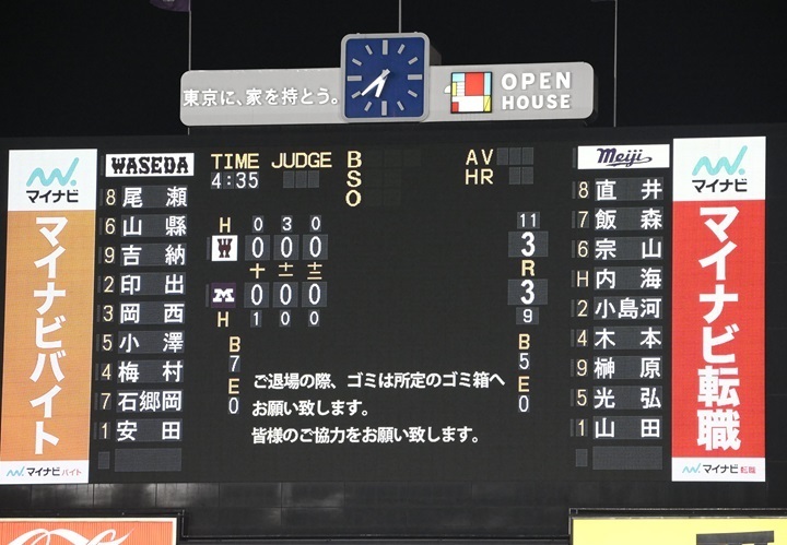 3対3で決着がつかず、12回引き分け。史上最長試合の4時間48分に迫る4時間35分の死闘だった[写真=矢野寿明]