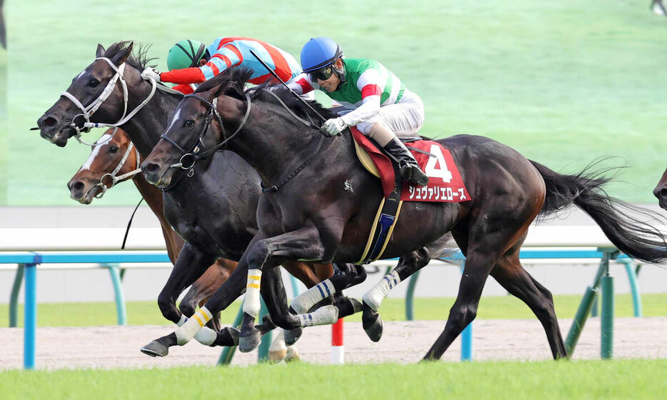 １着のシュヴァリエローズ（手前４番＝カメラ・義村　治子）