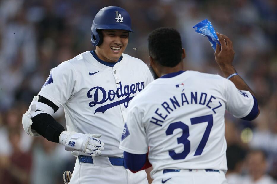 大谷と大の仲良しのT・ヘルナンデスが今季を振り返った(C)Getty Images