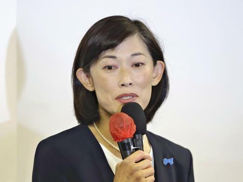 落選確実となり、敗戦の弁を述べる丸川珠代さん（２７日午後１０時１８分、東京都港区で）＝古厩正樹撮影