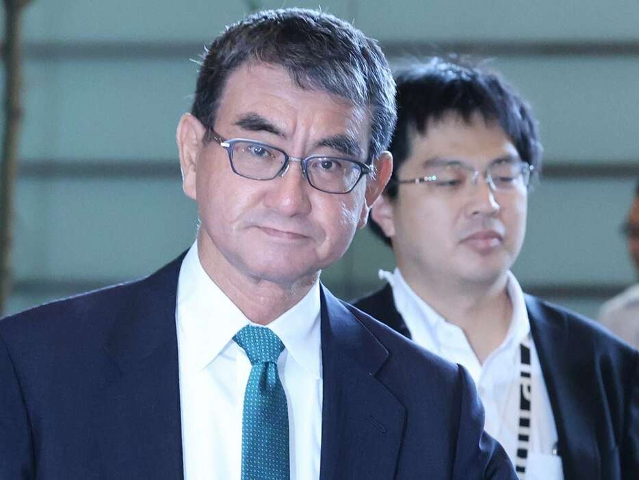 自民党の河野太郎前デジタル相（春名中撮影）