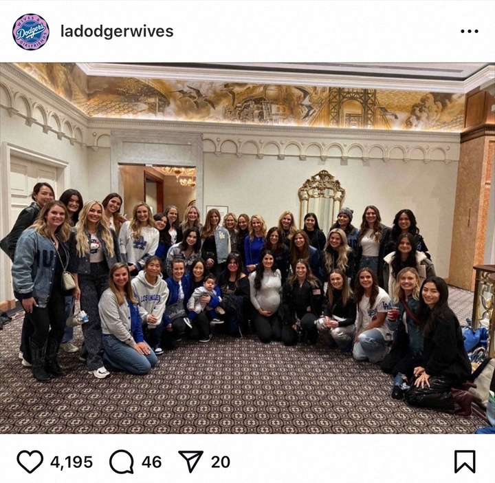 ドジャース夫人会の公式インスタグラム（＠ladodgerwives）から