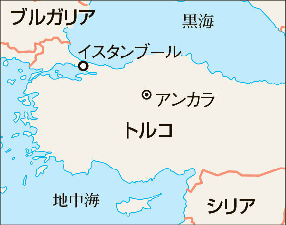 トルコの地図