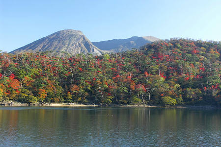 えびの高原の紅葉。提供：宮崎県観光協会