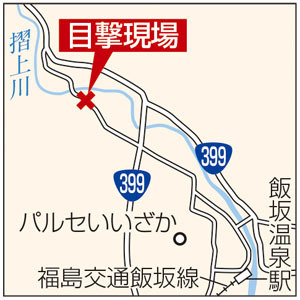 目撃現場周辺の地図