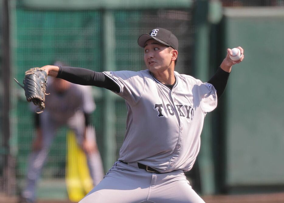 広島戦に登板した横川凱（カメラ・橋口　真）