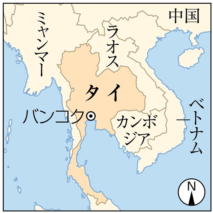 タイの地図