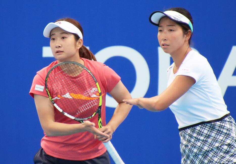 （左から）清水映里と清水綾乃[画像/tennis365.net]