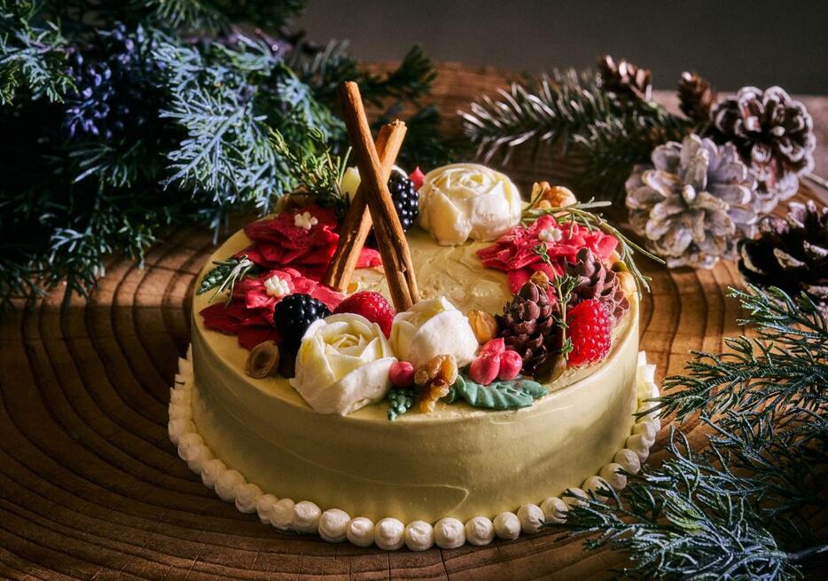 「Christmas Wreath Vegan Cake（クリスマスリースビーガンケーキ）」