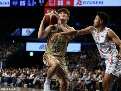 キャリアハイの17得点を挙げたルーキーの脇［写真］＝B.LEAGUE