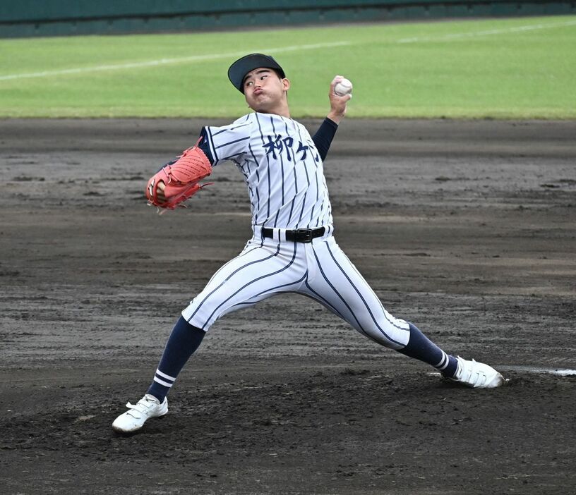 6回を投げ無失点と好投した柳ケ浦の先発宮城