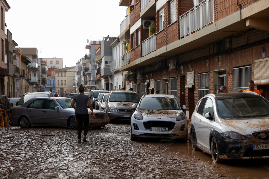 スペイン東部バレンシア州で豪雨による洪水が発生し、少なくとも７２人が死亡した。同日撮影（２０２４年　ロイター/Eva Manez）