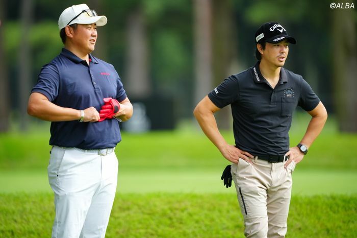 プロアマを楽しむ松坂大輔氏と石川遼（撮影：岩本芳弘）