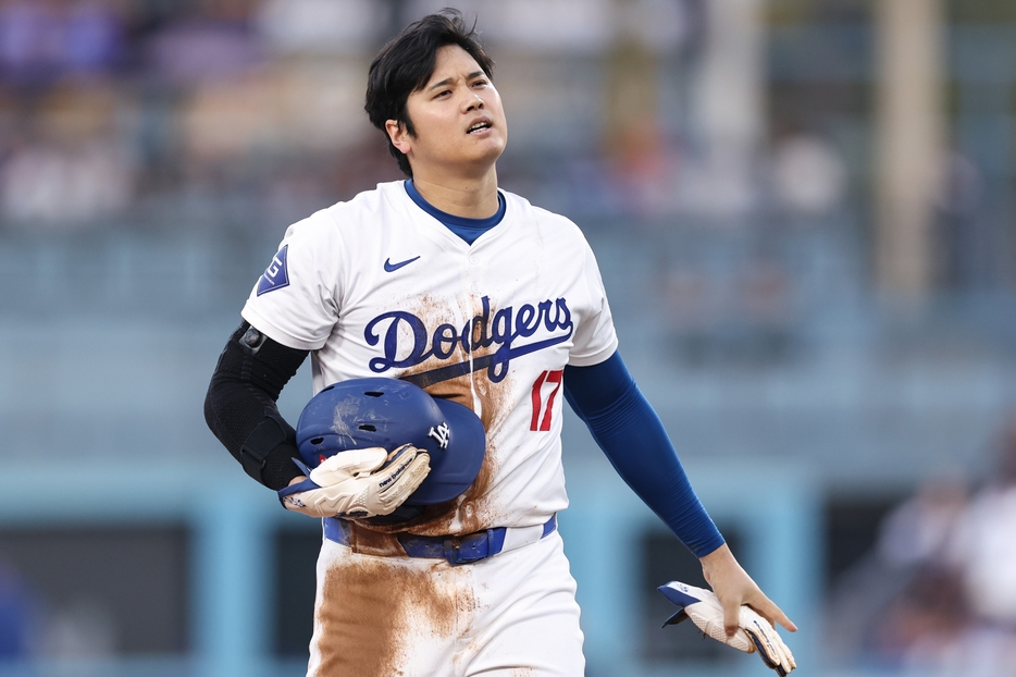 大谷がリーグ優勝決定シリーズ初戦勝利に貢献。ユニ泥だらけでハッスルした(C)Getty Images