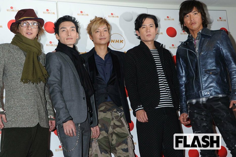 かつて『NHK紅白歌合戦』に出場していた際の「SMAP」の5人