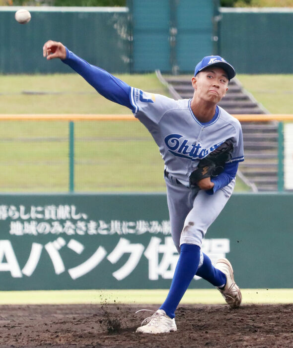 関東第一に１失点完投した小松大谷の西川大智