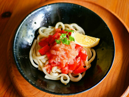 たらこトマトうどん。