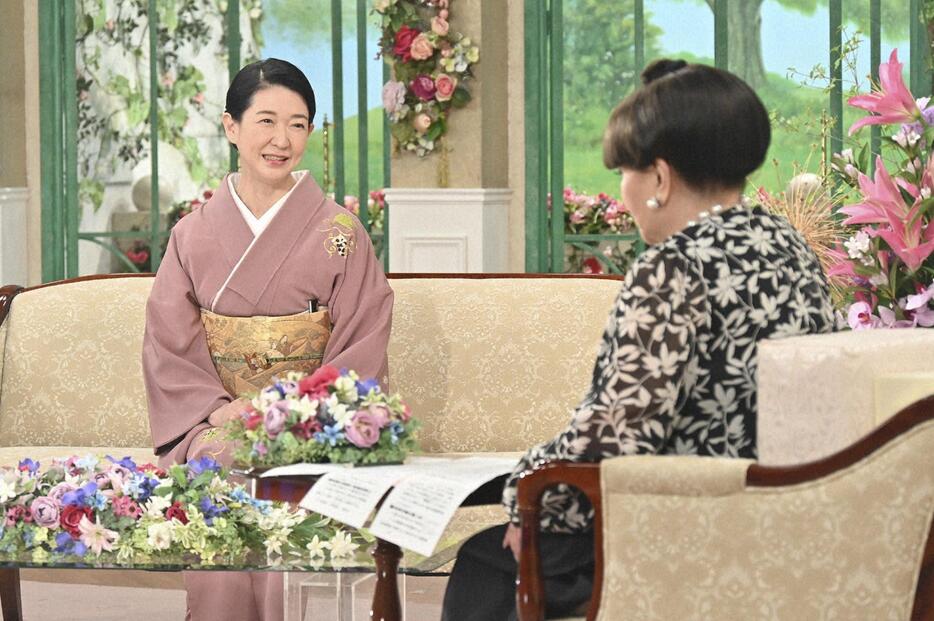 10月15日に放送される「徹子の部屋」に出演する紺野美沙子さん＝テレビ朝日提供