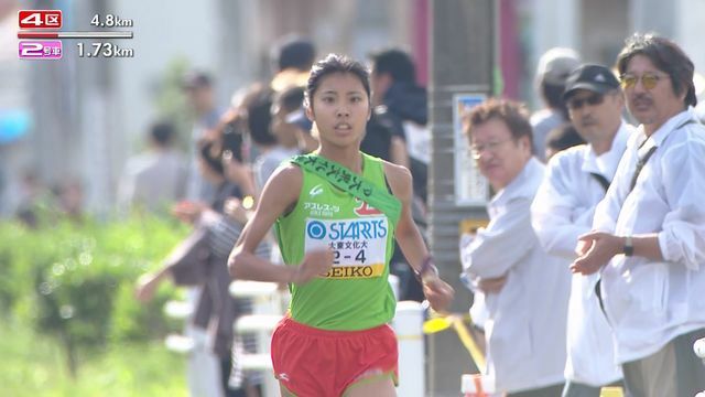 4区区間賞の大東文化大学2年生の蔦野萌々香選手