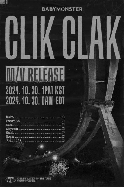 BABYMONSTER、1stフル・アルバムより「CLIK CLAK」MVを先行公開　カムバック熱気最高潮