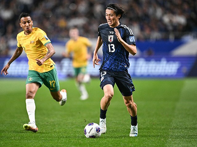 W杯最終予選オーストラリア戦で重要な役割を果たした中村敬斗。英国人記者も日本の選手層の厚さを高評価している photograph by AFP/JIJI PRESS