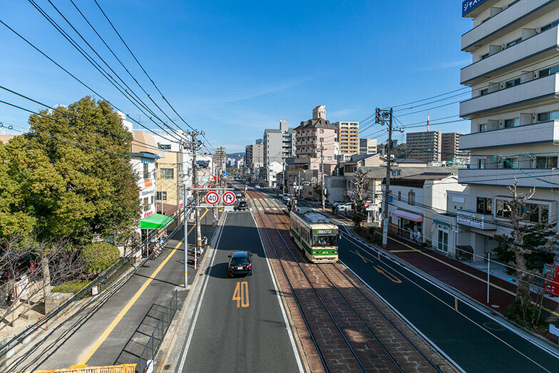 広島電鉄宇品線沿線「皆実町2丁目」付近の様子（撮影／古石真由弥）