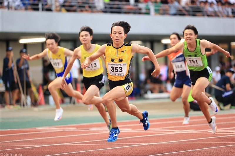 U16男子100mで圧倒的な強さを見せた清水空跳