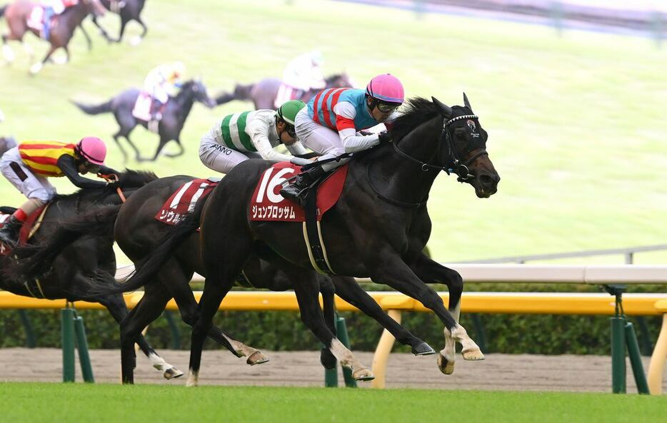 富士Sを制したジュンブロッサムと戸崎圭太騎手＝19日、東京競馬場（撮影・奈良武）