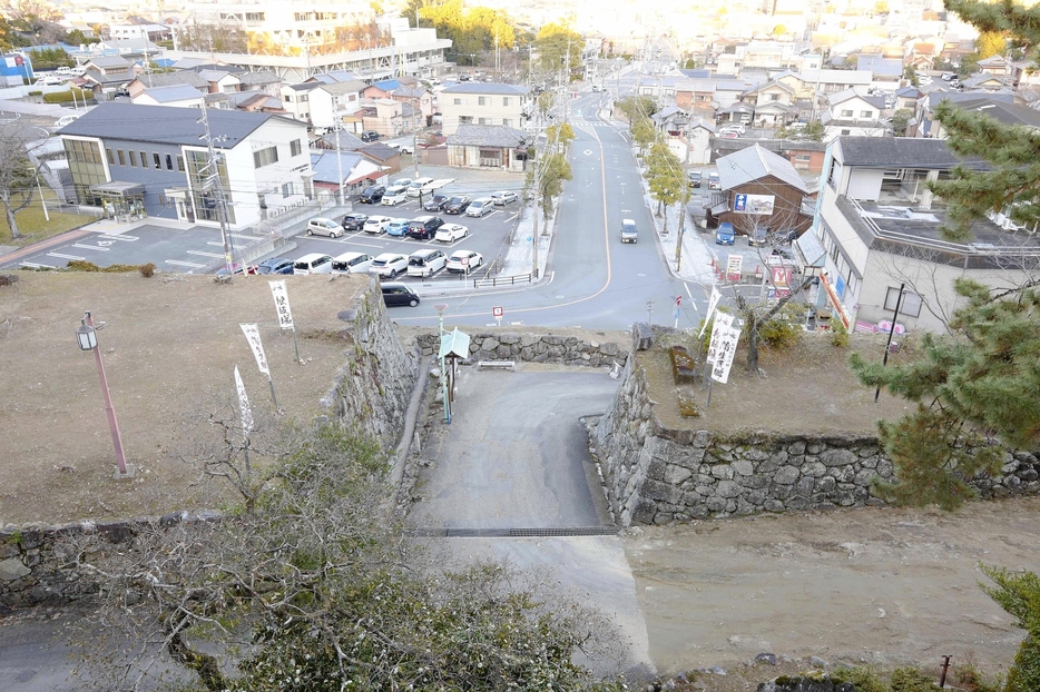 氏郷が築いた松阪城の大手門周辺（筆者撮影）