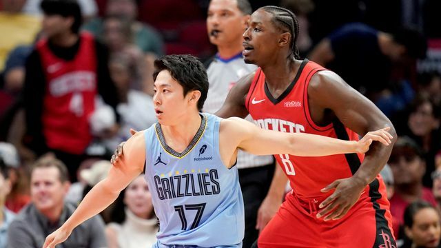 NBAデビューを飾ったグリズリーズ・河村勇輝選手（写真：AP/アフロ）