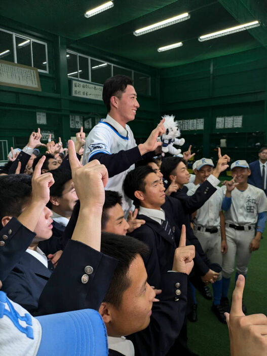 西武に１位で指名された金沢・斎藤大翔（カメラ・内田　拓希）