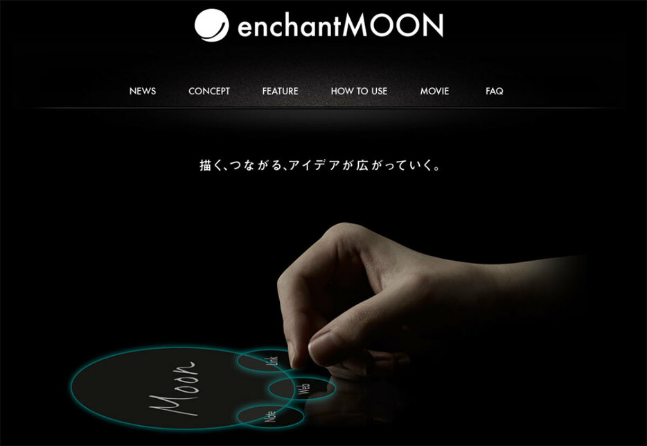 （画像は「enchantMOON」公式サイト（2013年時点：Wayback Machine）より引用）