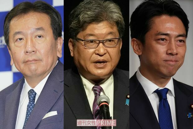 左から、枝野幸男氏、萩生田光一氏、小泉進次郎氏