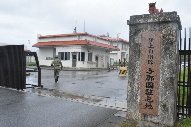 陸上自衛隊与那国駐屯地＝沖縄県与那国町で2023年6月14日、宗岡敬介撮影