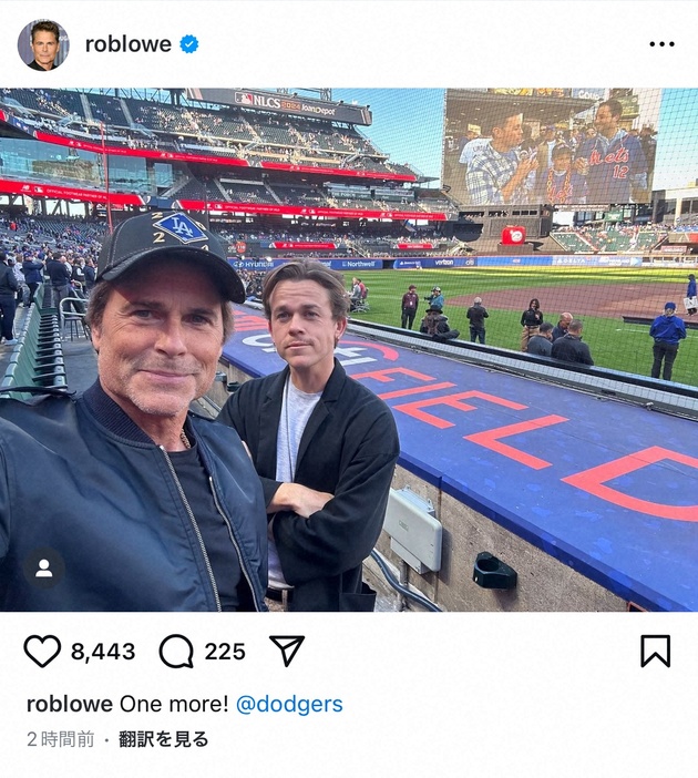 ロブ・ロウのインスタグラム（@roblowe）から